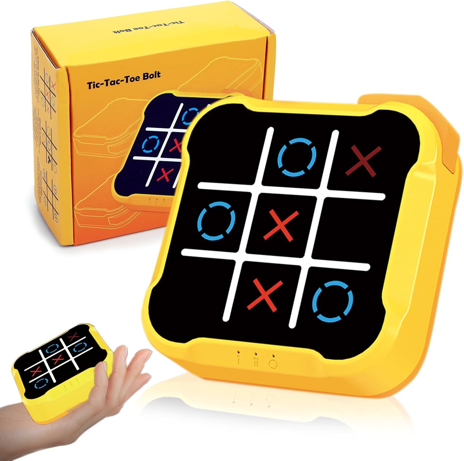 4-in-1 Tic Tac Toe, Portable Sensory Puzzle Game