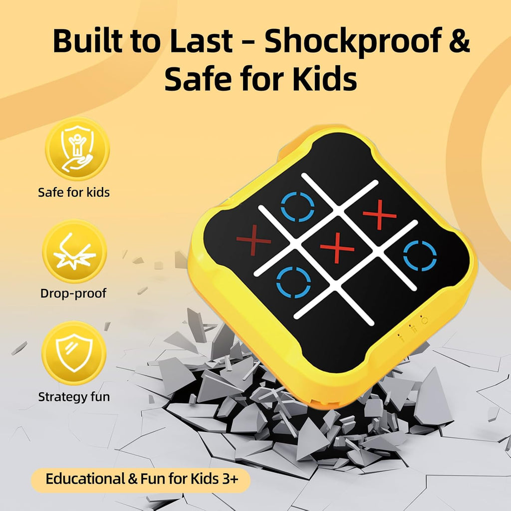 4-in-1 Tic Tac Toe, Portable Sensory Puzzle Game