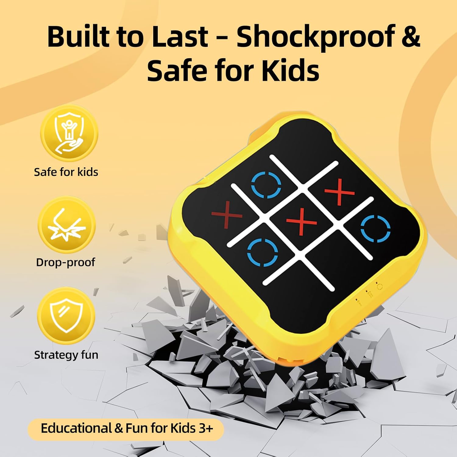 4-in-1 Tic Tac Toe, Portable Sensory Puzzle Game