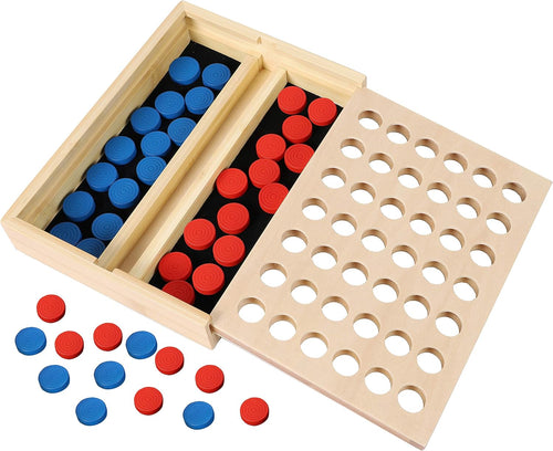 Connect 4: Classic Strategy Game (Wooden Version)